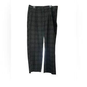 Women's Black Plaid Wide Leg Pants
